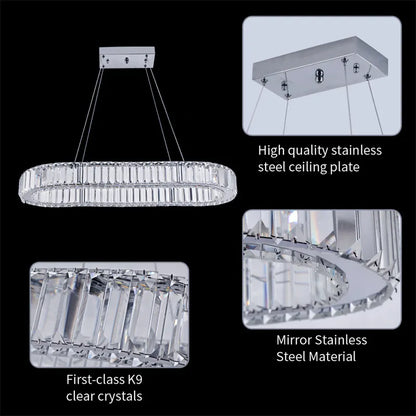 Crystal Oval Chandelier