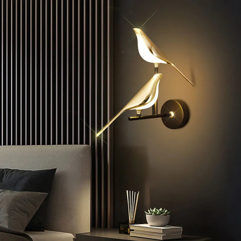 Golden Bird Wall Lamp