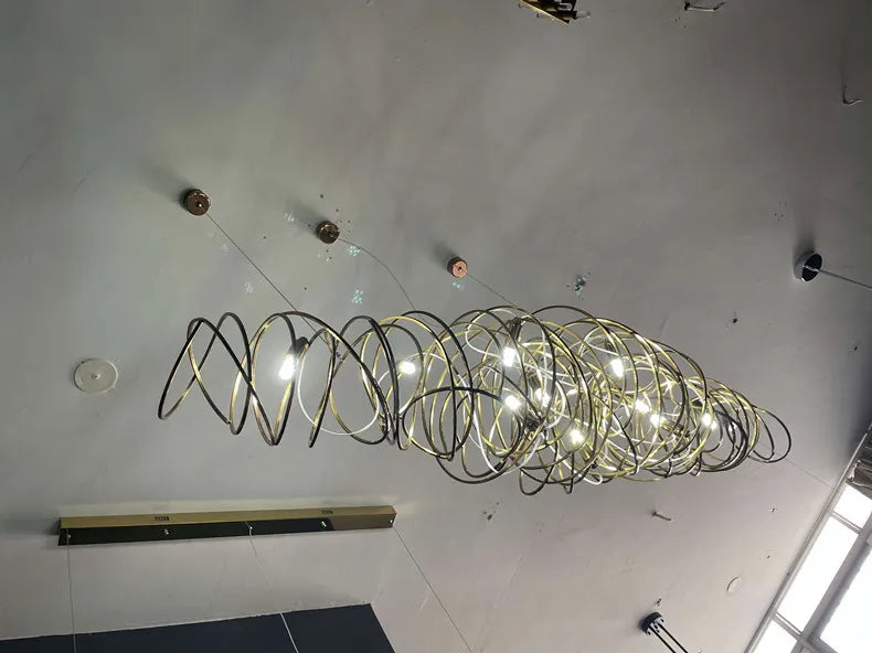 Post-modern Stainless Steel Chandelier