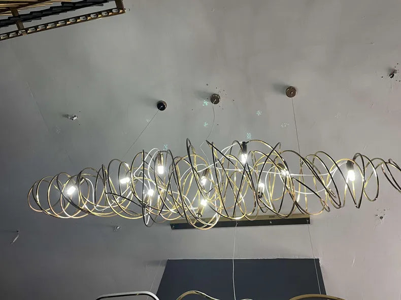 Post-modern Stainless Steel Chandelier