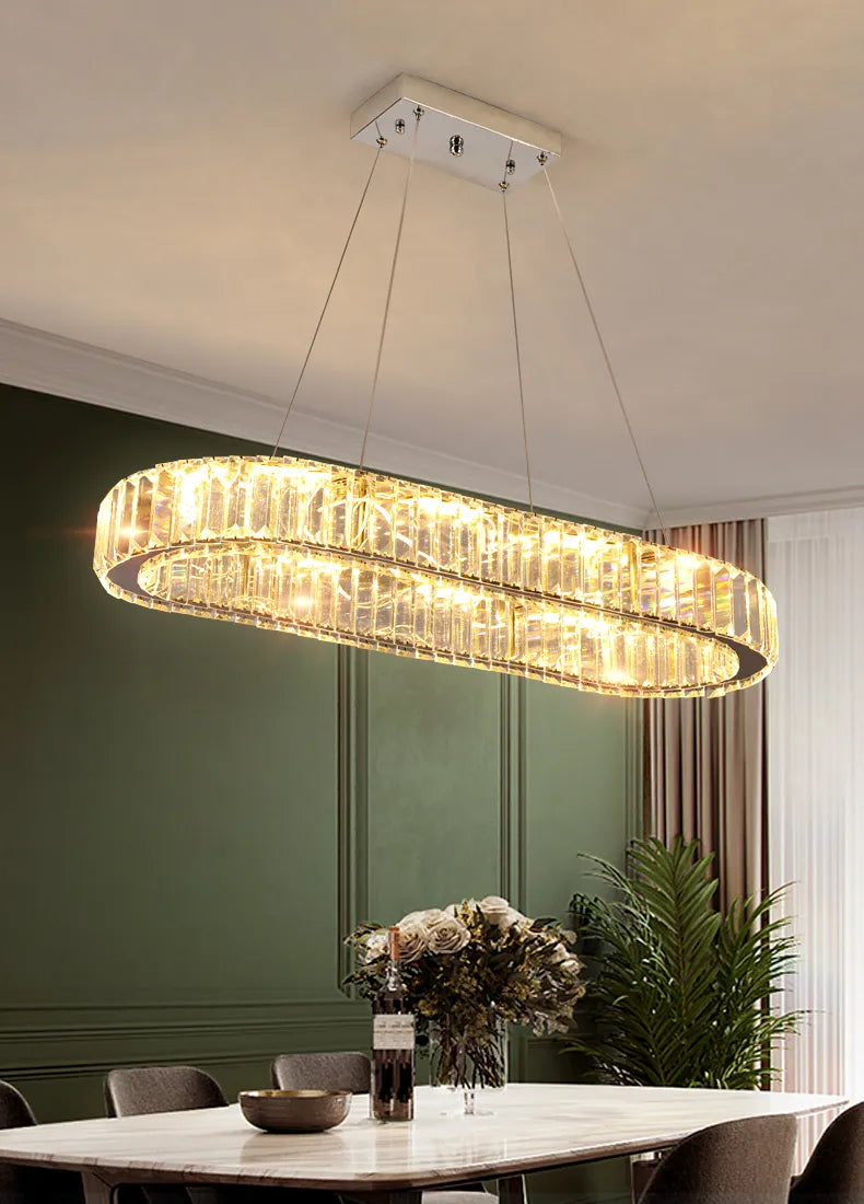 Crystal Oval Chandelier