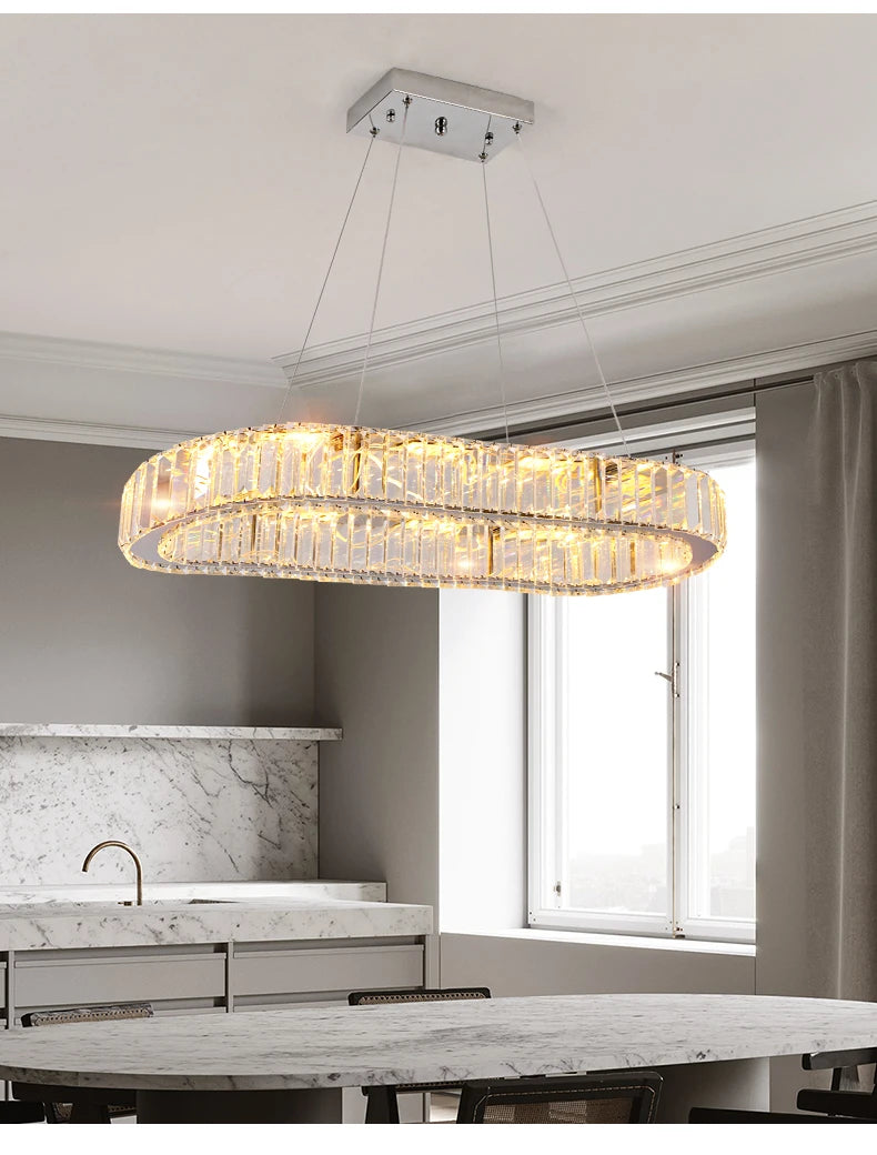 Crystal Oval Chandelier