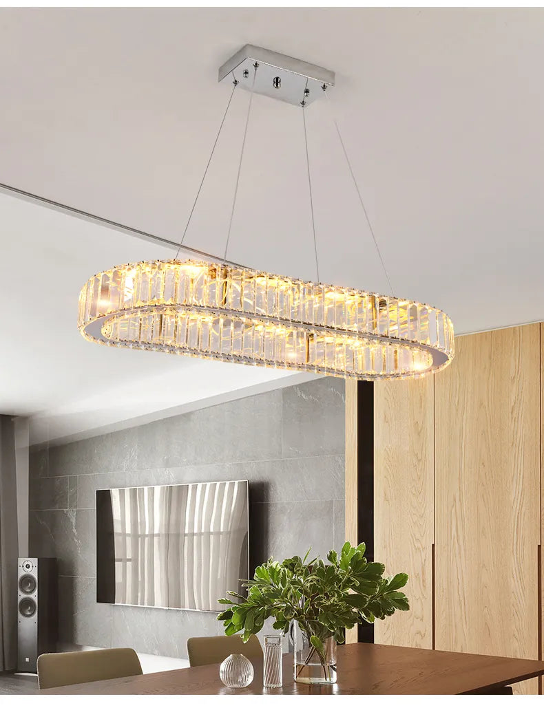 Crystal Oval Chandelier