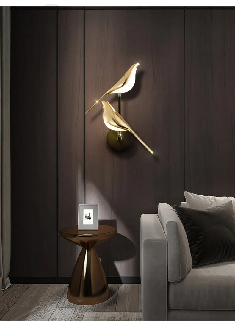 Golden Bird Wall Lamp