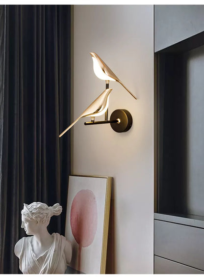 Golden Bird Wall Lamp